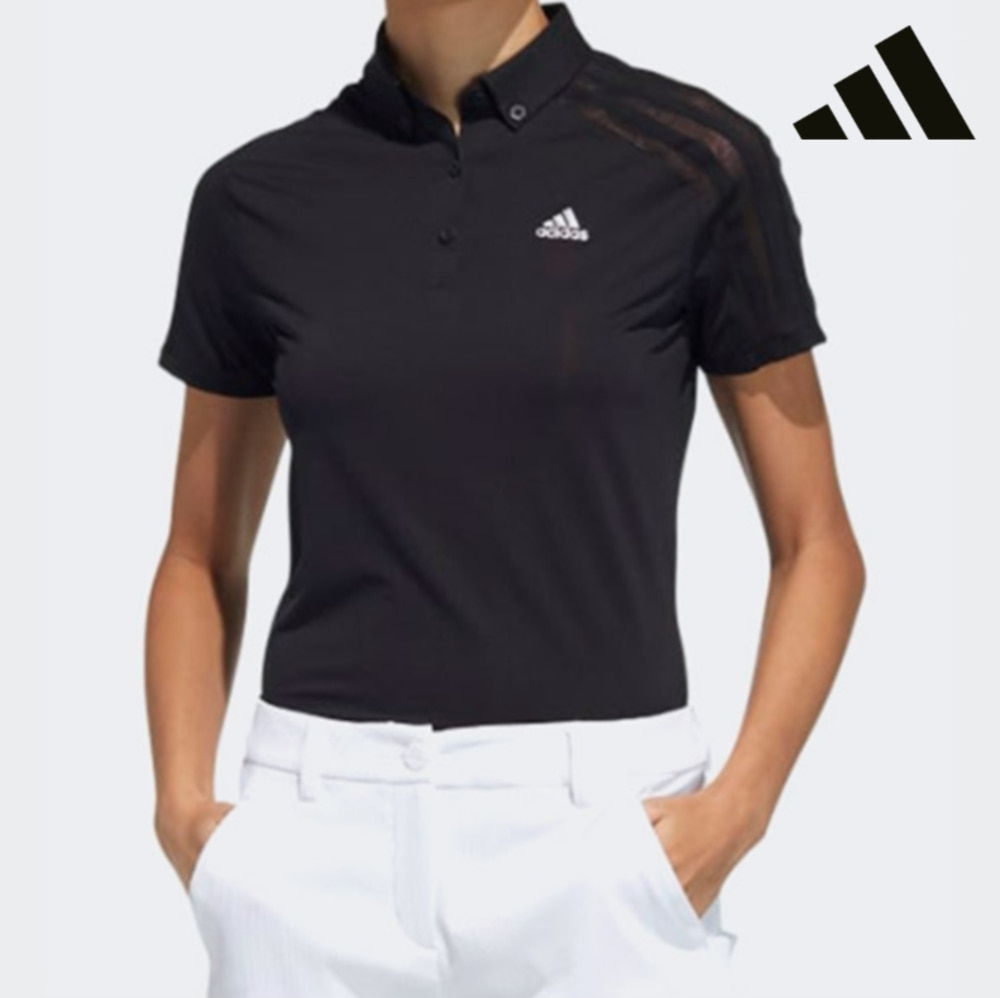 아디다스 골프 여성 메쉬 3-ST 반팔 폴로 셔츠 2021 SS 골프 셔츠 GM3750