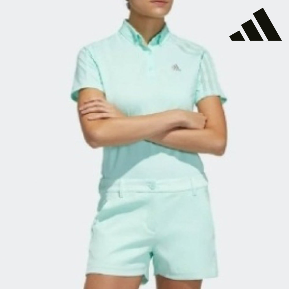 아디다스 골프 여성 테크 매쉬 3-ST 폴로 셔츠 2021 SS 골프 셔츠 GM3749